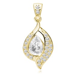 Pandantiv argint placat cu aur galben cu pietre DiAmanti Z0736CG_W-DIA (Argint 925‰ 1,6 g.)